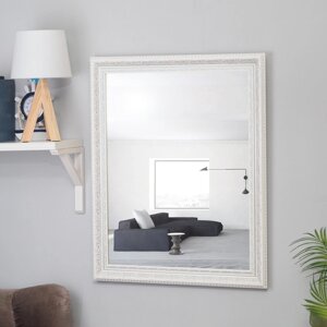 Зеркало настенное 'Верона', белое, 60x74 см, рама пластик, 60 мм