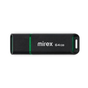 Флешка Mirex SPACER, 64 Гб , USB3.0, чт до 100 Мб/с, зап до 40 Мб/с, чёрная