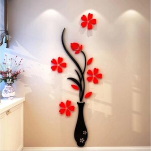 Наклейки интерьерные 'Цветы', декор на стену, панно 150 х 58 см