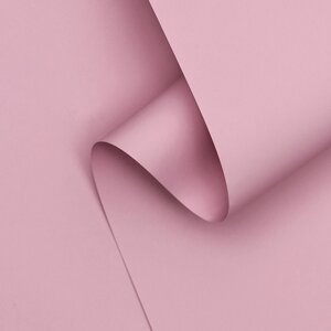 Пленка для цветов тонированная, матовая, розовый с серым, 0,5 х 10 м 1 см, 65 мкм