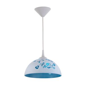 Светильник BayerLux Колпак 'Рочелл' 1 лампа E27 40Вт белый-синий д. 250