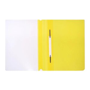Папка-скоросшиватель Calligrata, А5, 180 мкм, жёлтая, прозрачный верх (комплект из 20 шт.)