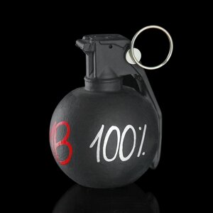 Держатель для карточек и фото 'Лимонка. 100 bomb' черный, 9 x 12 x 8 см