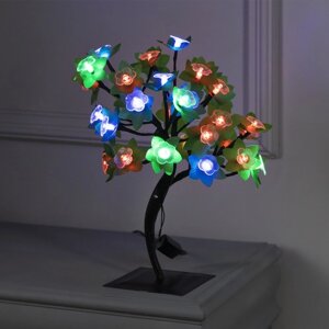 Светодиодный куст 'Орхидеи' 30 см, 32 LED, мигание, 220 В, свечение мульти (RG/RB)