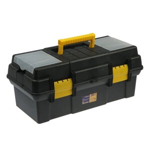 Ящик для инструмента ТУНДРА, 19', 490 х 245 х 215 мм, пластиковый, лоток, два органайзера