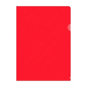 Папка уголок А4 180мкм, Calligrata DeLuxe, красный, непрозрачный, с тиснением (комплект из 20 шт.)
