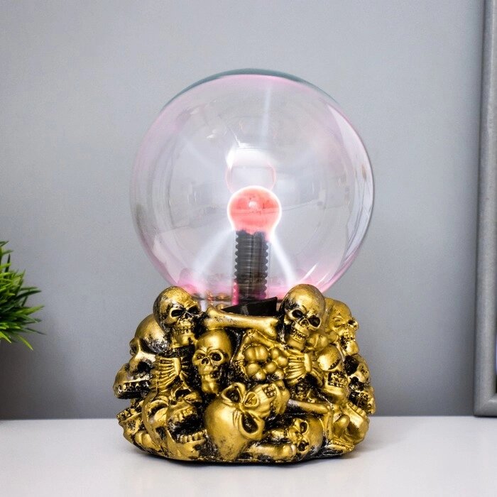 Плазменный шар 'Черепа', 20 см RISALUX от компании Интернет-магазин "Flap" - фото 1