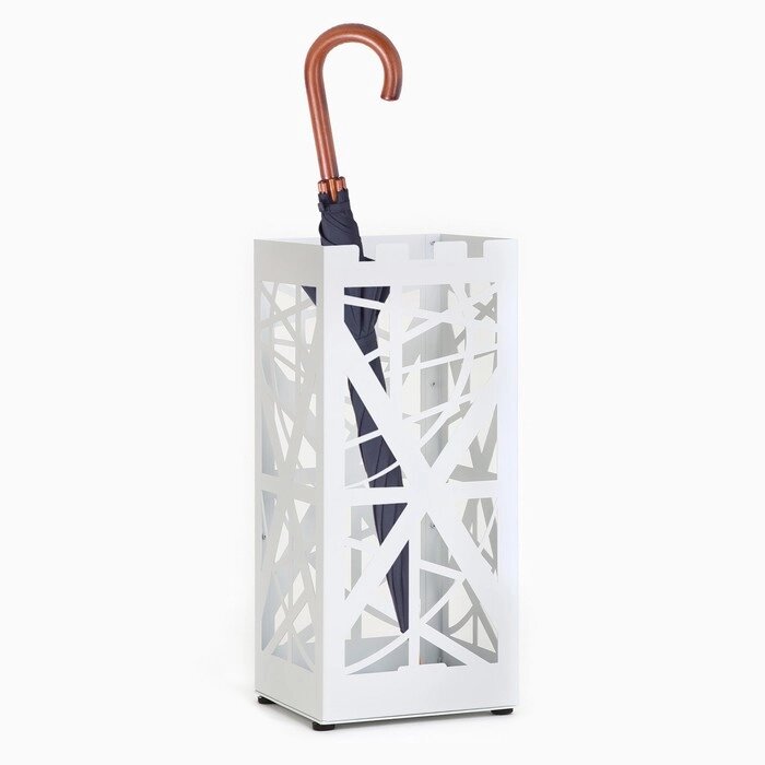 Подставка для зонтов 'Абстракция' белая, 24х24х56см от компании Интернет-магазин "Flap" - фото 1