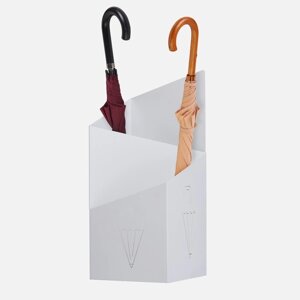 Подставка для зонтов 'Линии' белая, 25,2х25,2х60см