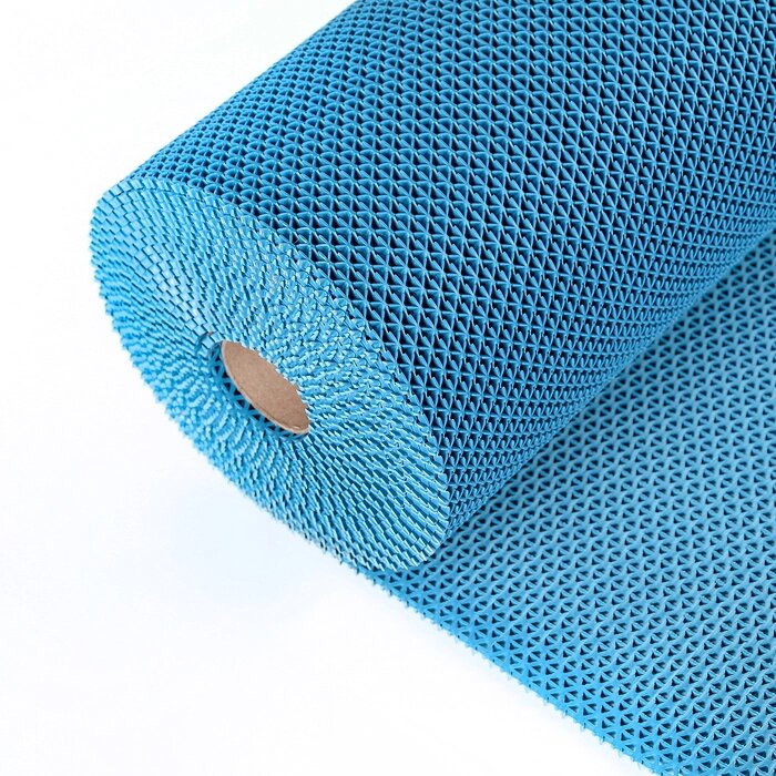 Покрытие ковровое против скольжения 'Зиг-Заг Твист', 0,9x10 м, h4,5 мм, цвет синий от компании Интернет-магазин "Flap" - фото 1