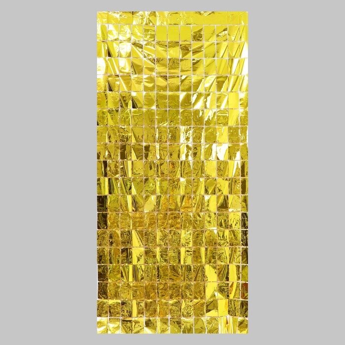 Праздничный занавес 100*200 см., цвет золото от компании Интернет-магазин "Flap" - фото 1