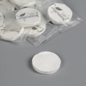 Прессованные салфетки в таблетках, универсальные, 20 шт, 21 x 15 см, цвет белый