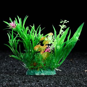 Растение искусственное аквариумное, 12 см (комплект из 3 шт.)