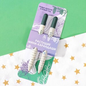 Растущие подарочные карандаши mini 'Голубая Ель + Сирень' набор 2 шт.
