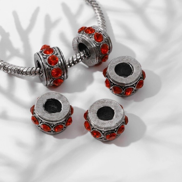 Разделитель 'Дорожка', цвет красный в чернёном серебре (комплект из 5 шт.) от компании Интернет-магазин "Flap" - фото 1