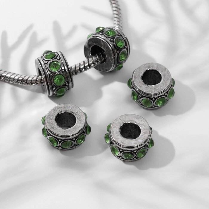 Разделитель 'Дорожка', цвет зелёный в чернёном серебре (комплект из 5 шт.) от компании Интернет-магазин "Flap" - фото 1
