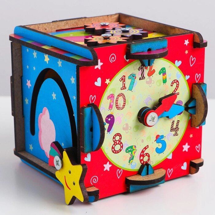 Развивающая игрушка для детей 'Бизи-Куб', мини от компании Интернет-магазин "Flap" - фото 1