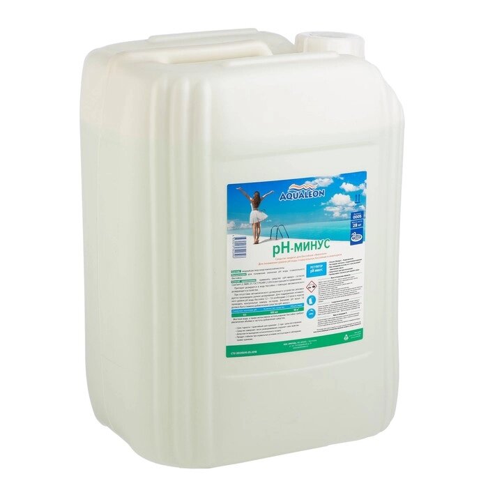 Регулятор pH-минус Aqualeon жидкое средство, 20 л (28 кг) от компании Интернет-магазин "Flap" - фото 1