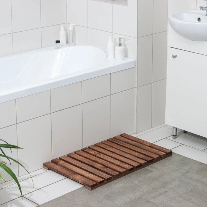 Решётка в ванную комнату под ноги, 70x42x3 см, с покрытием от компании Интернет-магазин "Flap" - фото 1