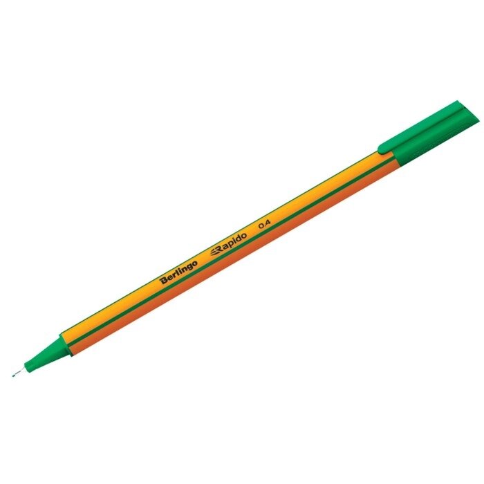 Ручка капиллярная Berlingo Rapido, 0,4 мм, трёхгранная, стержень зелёный (комплект из 12 шт.) от компании Интернет-магазин "Flap" - фото 1