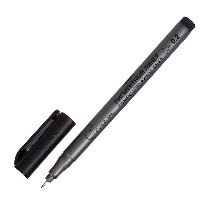 Ручка капиллярная для черчения ЗХК 'Сонет' линер 0.2 мм, чёрный, 2341645 от компании Интернет-магазин "Flap" - фото 1