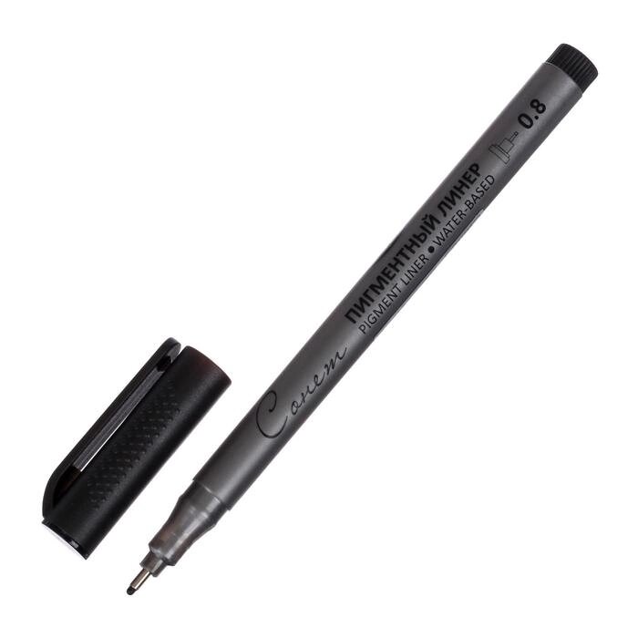 Ручка капиллярная для черчения ЗХК 'Сонет' линер 0.8 мм, чёрный, 2341650 от компании Интернет-магазин "Flap" - фото 1