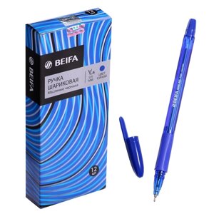 Ручка шариковая Beifa узел 0,7мм , синие чернила, пластиковый корпус (комплект из 12 шт.)