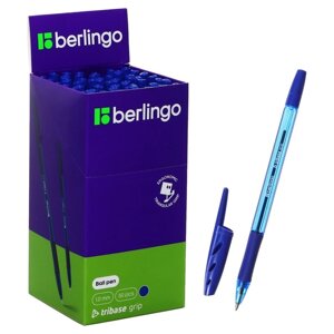 Ручка шариковая Berlingo 'Tribase grip'1,0 мм, грип, синяя (комплект из 50 шт.)