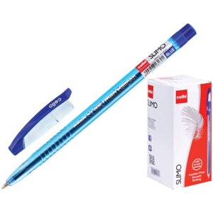 Ручка шариковая Cello Slimo, узел 1.0 мм, чернила синие, корпус синий (комплект из 50 шт.)