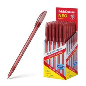 Ручка шариковая ErichKrause Neo Original, узел 0.7 мм, чернила красные (комплект из 50 шт.)
