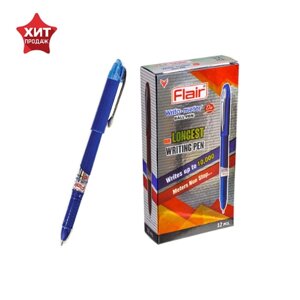 Ручка шариковая Flair Writo-Meter DX узел-игла 0.6, пишет 10 км), шкала на стержне, синий