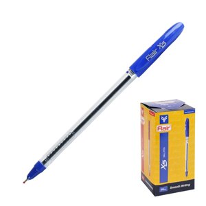 Ручка шариковая Flair X-5, узел-игла 0.7 мм, масляная основа, стержень синий (комплект из 50 шт.)