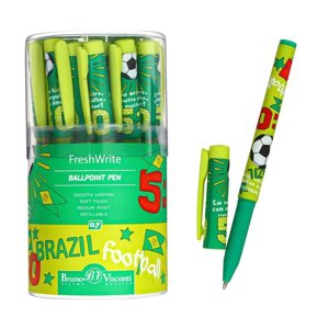 Ручка шариковая FreshWrite 'Футбол. Чемпионы. Бразилия'0,7 мм, синие чернила