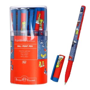 Ручка шариковая FunWrite 'Кеды разноцветные'узел 0.5 мм, синие чернила, матовый корпус Silk Touch