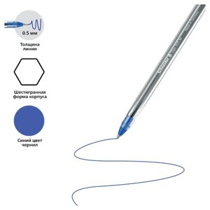 Ручка шариковая Schneider 'Tops 505 M'узел 1.0 мм, синие чернила, прозрачный корпус (комплект из 10 шт.)