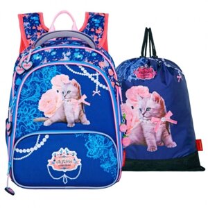 Рюкзак каркасный 36 х 28 х 11 см, Across 198, наполнение мешок, синий/розовый ACR22-198-4