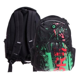 Рюкзак молодёжный, 42 х 32 х 22 см, Grizzly 333, эргономичная спинка, отделение для ноутбука, красный/зелёный RU-333-11