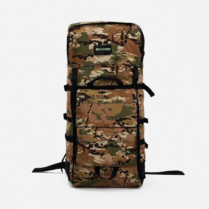 Рюкзак туристический, 100 л, отдел на молнии, 3 наружных кармана, цвет хаки от компании Интернет-магазин "Flap" - фото 1