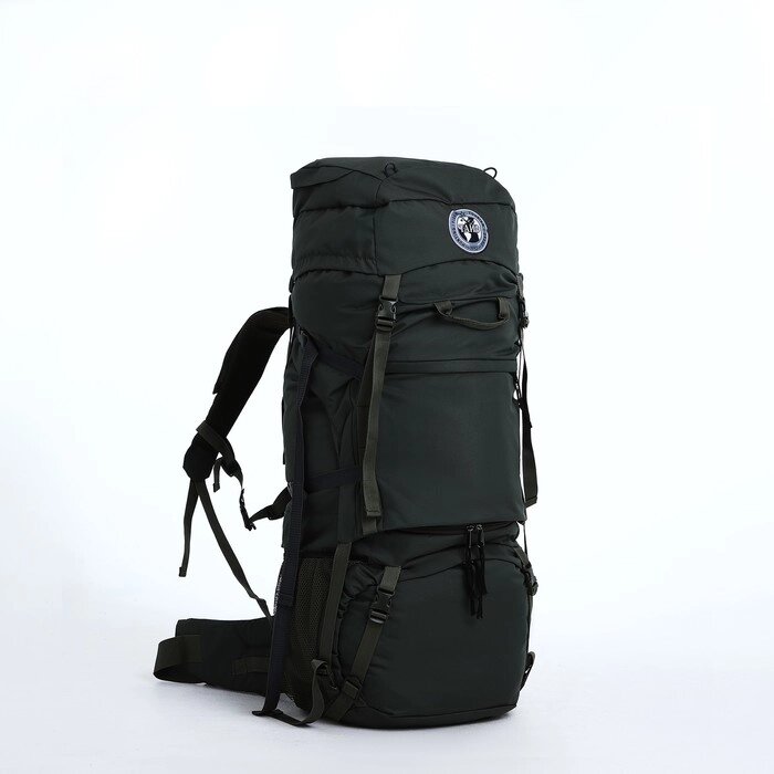 Рюкзак туристический, 100 л, отдел на шнурке, 2 наружных кармана, цвет хаки от компании Интернет-магазин "Flap" - фото 1