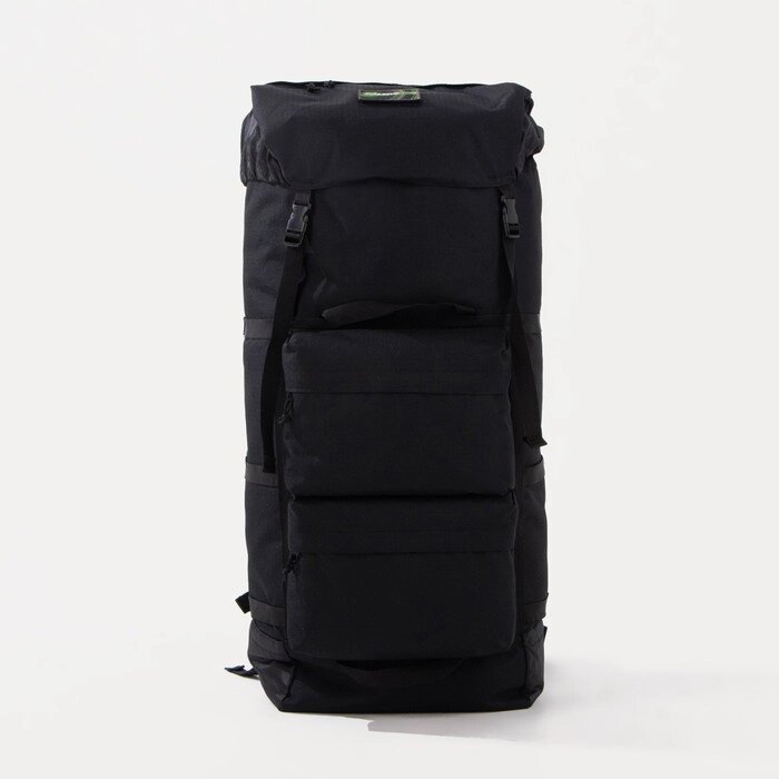 Рюкзак туристический, 100 л, отдел на стяжке, 4 наружных кармана, цвет чёрный от компании Интернет-магазин "Flap" - фото 1