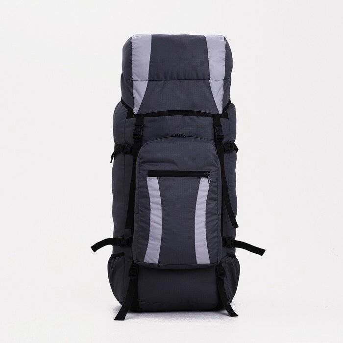 Рюкзак туристический, 120 л, отдел на шнурке, наружный карман, 2 боковых сетки, цвет серый от компании Интернет-магазин "Flap" - фото 1