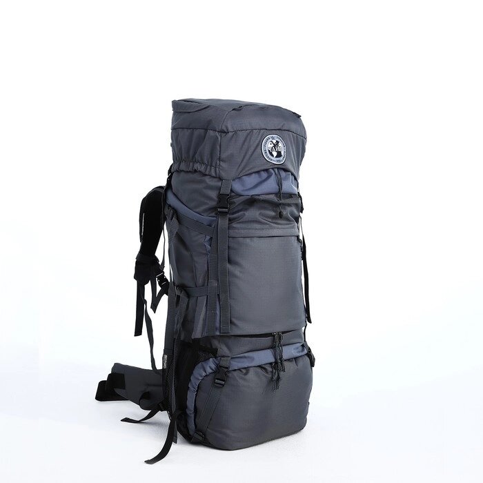 Рюкзак туристический, 80 л, отдел на шнурке, 2 наружных кармана, цвет серый от компании Интернет-магазин "Flap" - фото 1