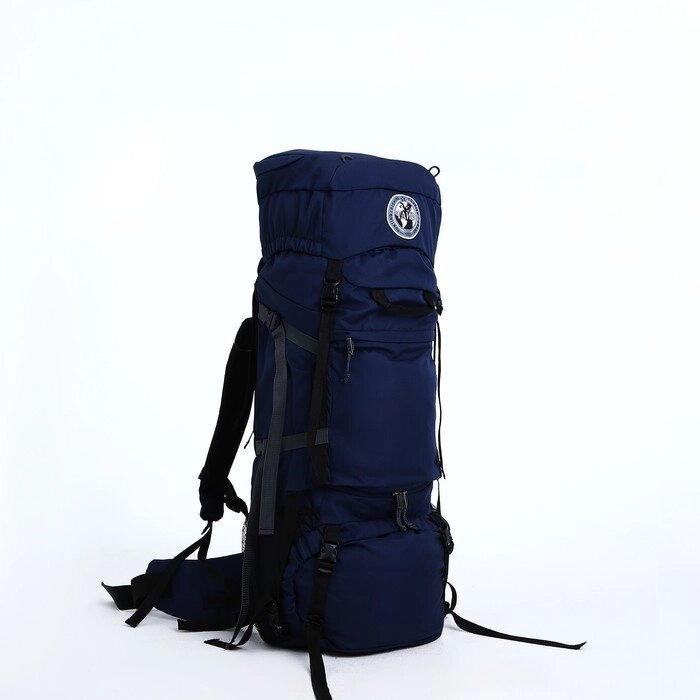 Рюкзак туристический, 80 л, отдел на шнурке, 2 наружных кармана, цвет синий от компании Интернет-магазин "Flap" - фото 1