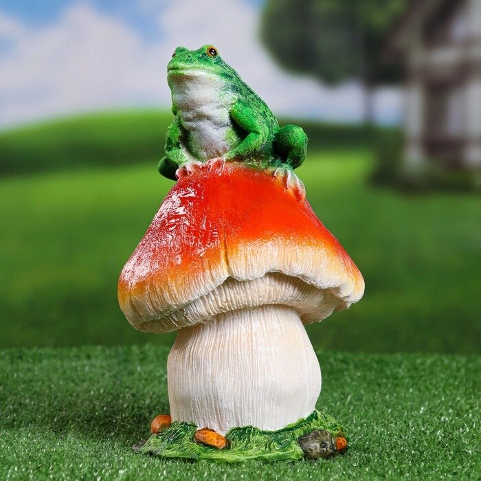 Садовая фигура 'Гриб с лягушкой' 24х14х14см от компании Интернет-магазин "Flap" - фото 1