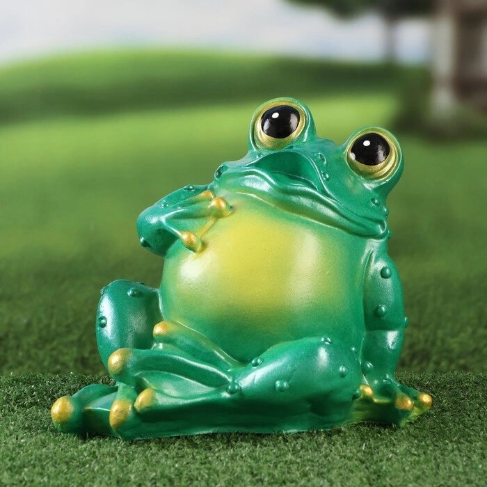 Садовая фигура 'Лягушка отдыхает' зеленая, 20см от компании Интернет-магазин "Flap" - фото 1