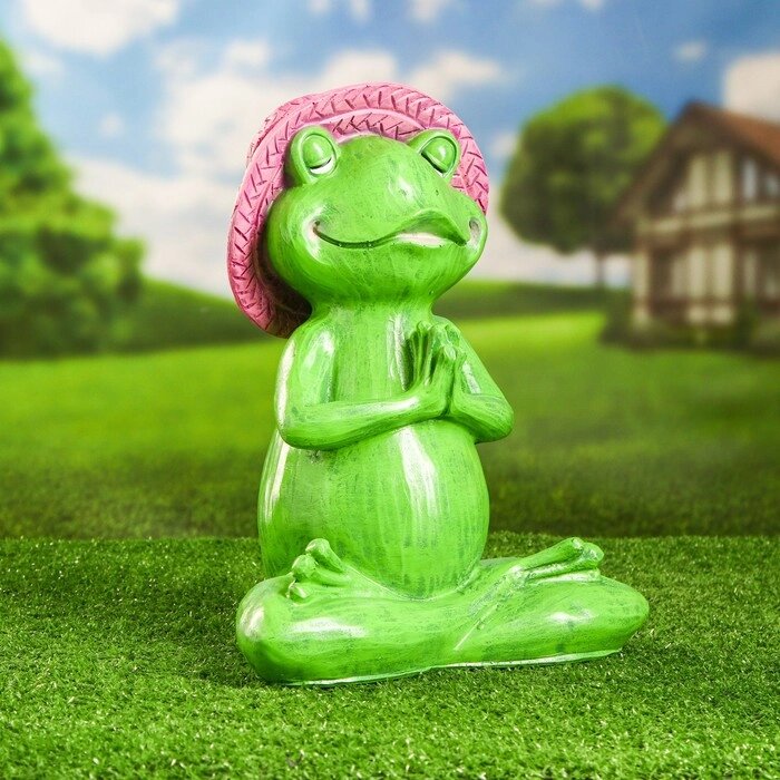 Садовая фигура 'Лягушка в позе лотос' 26х32х17см от компании Интернет-магазин "Flap" - фото 1