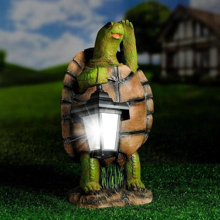 Садовый фонарь 'Черепаха с фонарем' 20х18х37см от компании Интернет-магазин "Flap" - фото 1