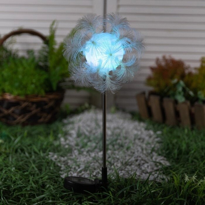 Садовый светильник на солнечной батарее 'Клубок', 70 см, 1 LED, свечение мульти (RGB) от компании Интернет-магазин "Flap" - фото 1