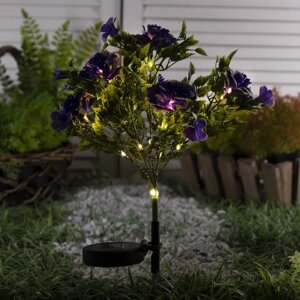 Садовый светильник на солнечной батарее 'Кустовая роза'62 см, 28 LED, свечение тёплое белое