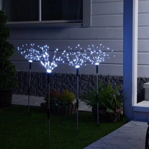 Садовый светильник на солнечной батарее 'Одуванчики' 4 шт., 78 см, 320 LED, свечение белое